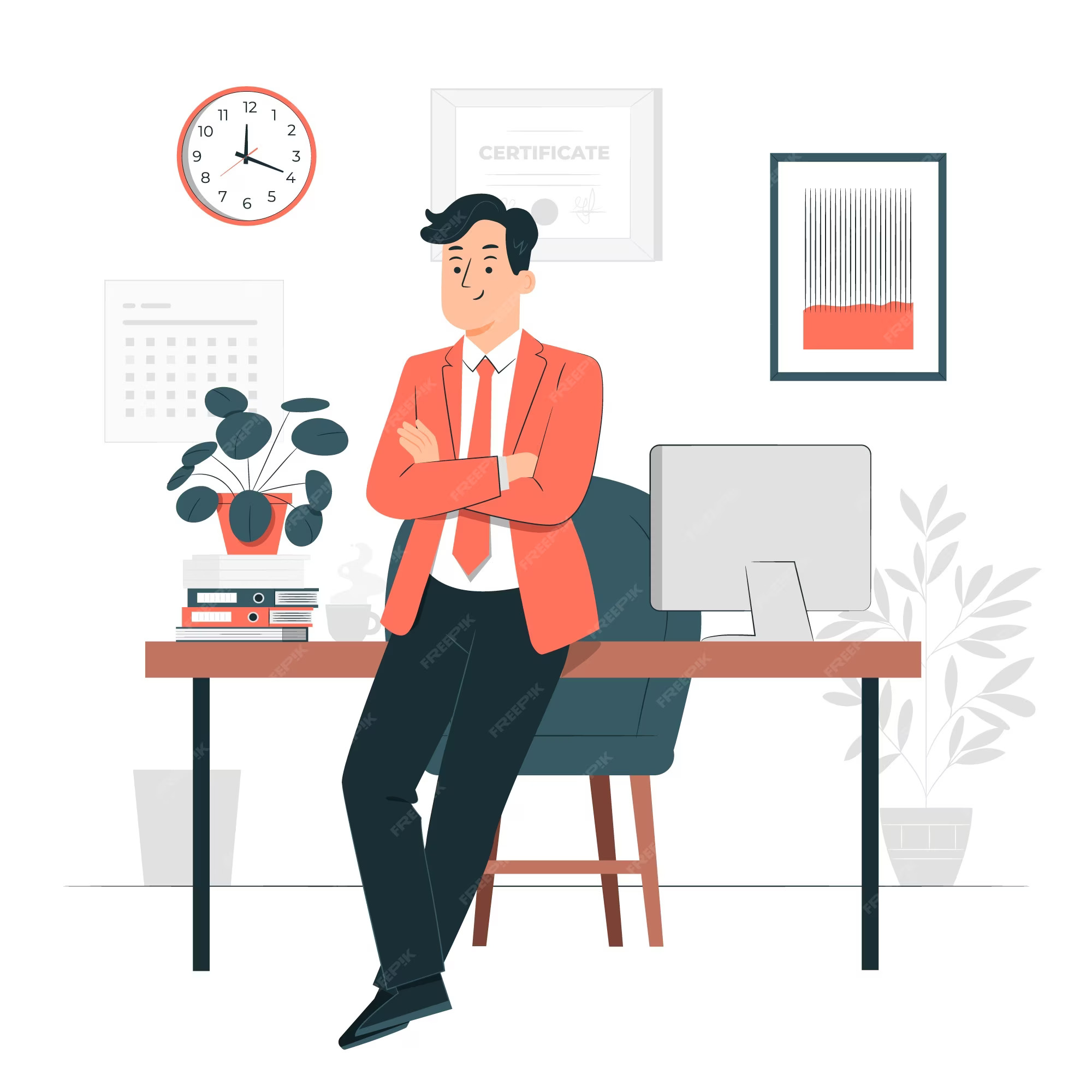 Boss man concept illustration 114360